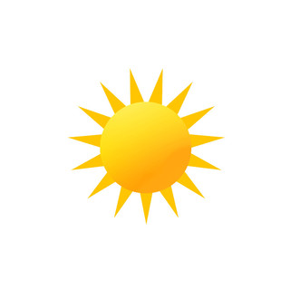 黄色手绘卡通太阳天气元素GIF太阳元素组合